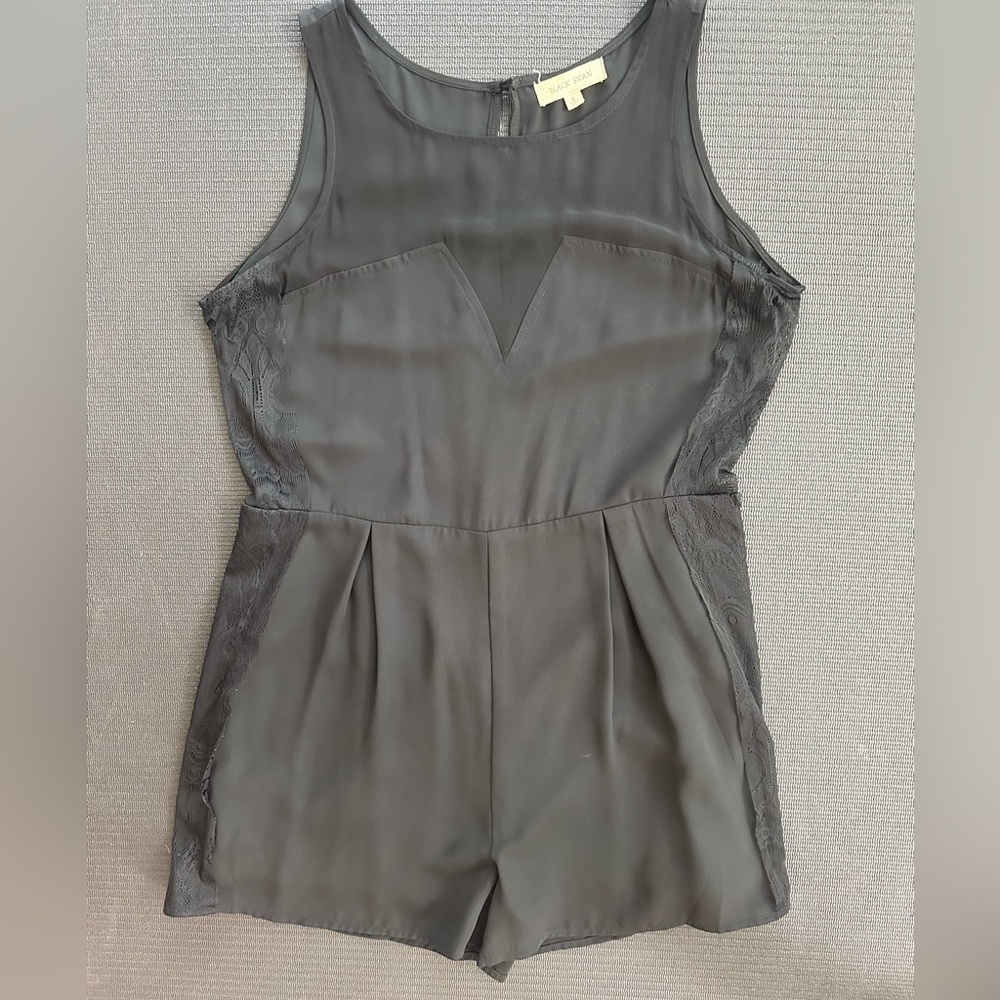 Black Swan sleeveless black short romper